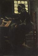 Peasant Woman Taking her Meal (nn04) Vincent Van Gogh